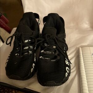 Just So  lace up Black Athletic Sneakers. Size 36 I’m or us 6